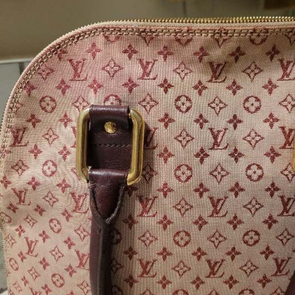 $425EMT Authentic Monogram Mini Lin Alma Haut Tall Domed Satchel Handbag++ - Picture 5 of 12